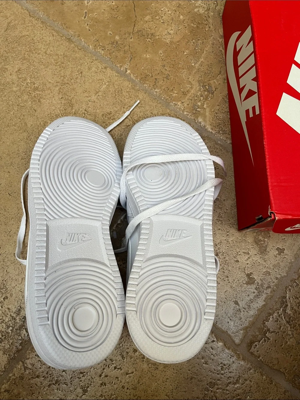 Nike Kids White Low-Top Sneakers - Classic All-White